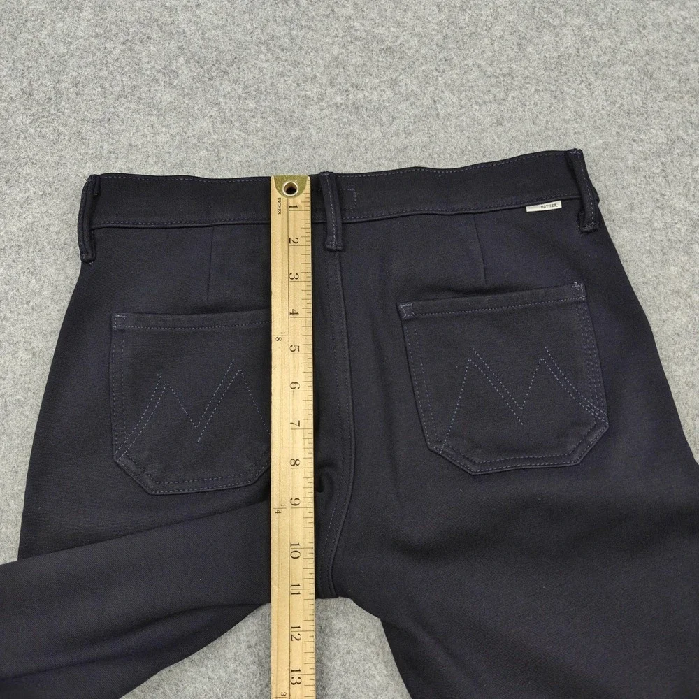Mother Pants Womens 25 Blue Ponte‎ Pleated Trainer Jogger Cuffed Stretch USA
